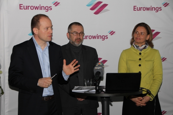 "Wir wollen innovative Wege beschreiten", sagt Robert Jahn von Eurowings (ganz links).