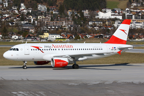 Austrian Airlines Airbus A319 myAustrian OE-LDE -Foto: Christian Zeilinger Austrian Airlines Airbus A319 myAustrian OE-LDE -Foto: Christian Zeilinger