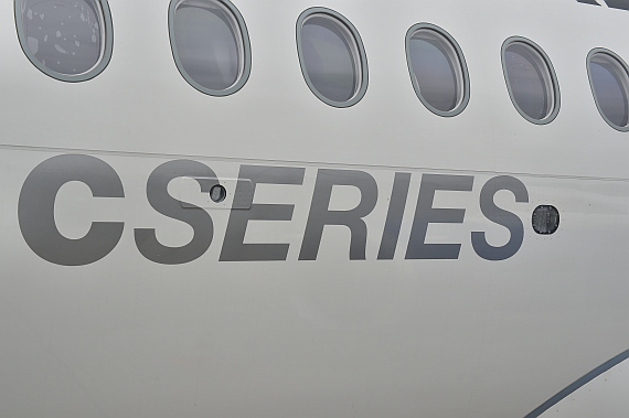 Erstlandung Bombardier CSeries CS100 Flughafen Wien 11032016 C-FFCO Foto Huber Austrian Wings Media Crew_034 Symbolbild Sujetbild CSeries