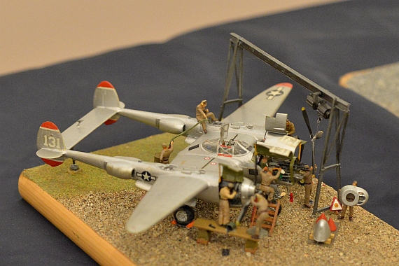 P-38 Lightning Wartungsarbeiten GoMo 2016 Go Modelling 2016 Foto Huber Austrian Wings Media Crew