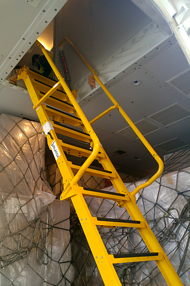 Cargolux Boeing 747-8 Treppe ins Oberdeck - Foto: Austrian Wings Media Crew