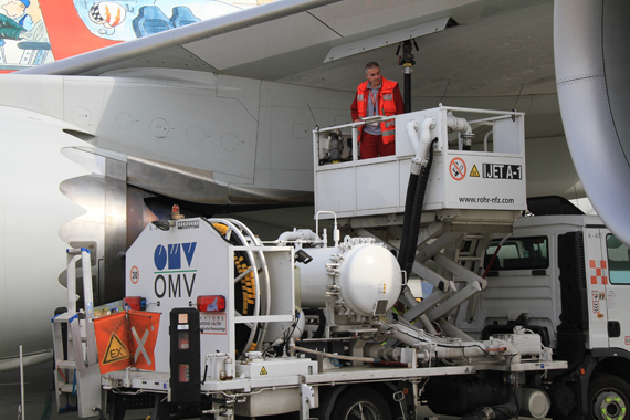 Betankung, Flugzeugbetankung, Cargolux B747-8 - Foto: Aigner / Austrian Wings Media Crew