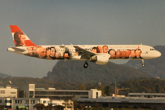 Taufe AUA Austrian Airlines Airbus A321 OE-LBB_004 Flughafen Salzburg MOzart Design