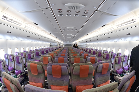 Economy Class im Unterdeck des A380