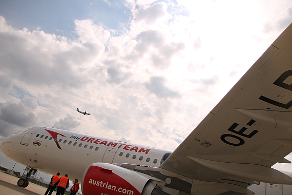 Austrian Airlines AUA Airbus A321, OE-LBA ÖFB-Design - Foto: Aig / Austrian Wings Media Crew