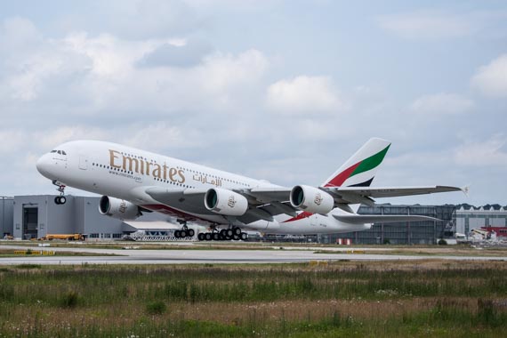 Ingrid Muhr Emirates Airbus A380 A6-EUB Start in Hamburg Finkenwerder nach Wien am 21. Juni 2016_006