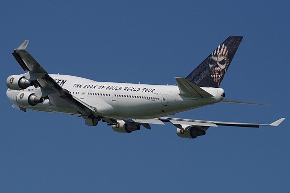 TF-AAK Iron Maiden Ed Force One Boeing 747-400 Abflug Wien 06062016 Foto Martin Oswald_002