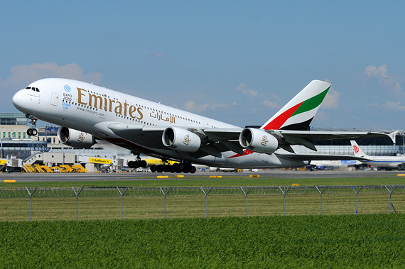 Emirates Airbus A380 - Start - Flughafen Wien - Foto Austrian Wings Media Crew Emirates Airbus A380 - Start - Flughafen Wien - Foto Austrian Wings Media Crew
