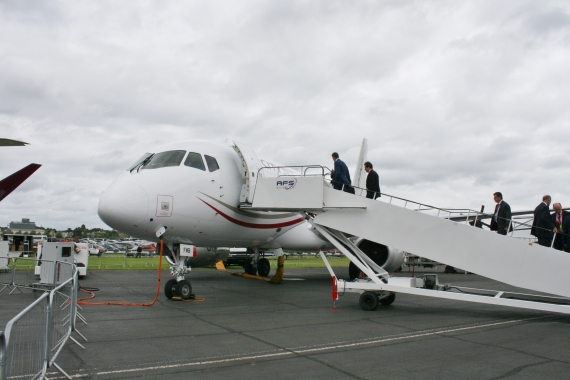 CityJet Suchoi Superjet SSJ 100 Foto Nicolas Eschenbach Farnborough Airshow 2016 Foto Nicolas Eschenbach / Austrian WIngs Media Crew