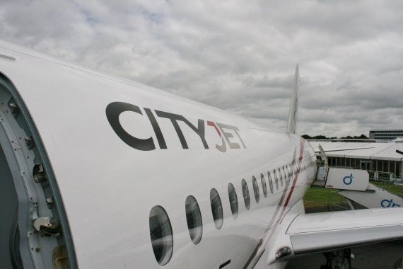 CityJet Suchoi Superjet SSJ 100 Foto Nicolas Eschenbach Farnborough Airshow 2016 Foto Nicolas Eschenbach / Austrian WIngs Media Crew