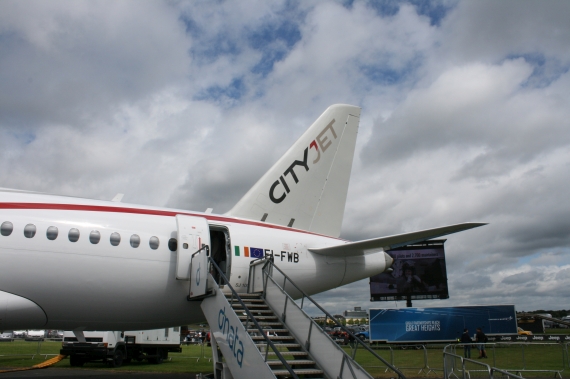 CityJet Suchoi Superjet SSJ 100 Foto Nicolas Eschenbach Farnborough Airshow 2016 Foto Nicolas Eschenbach / Austrian WIngs Media Crew