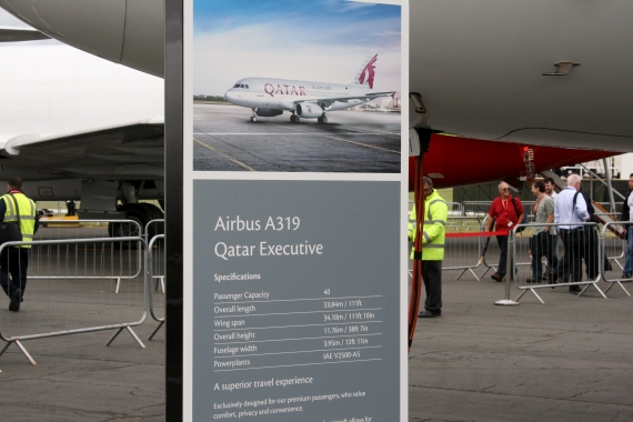 Airbus A319 Qatar Executive Foto Nicolas Eschenbach Farnborough Airshow 2016 Foto Nicolas Eschenbach / Austrian WIngs Media Crew