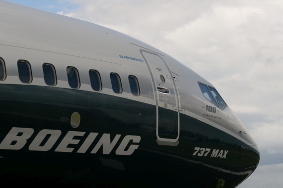 Logo Boeing 737 MAX 8 Foto Nicolas Eschenbach Farnborough Airshow 2016 Foto Nicolas Eschenbach / Austrian WIngs Media Crew