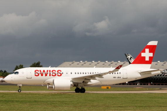 Bombardier CSeries CS100 HB-JBA Foto Nicolas Eschenbach Farnborough Airshow 2016 Foto Nicolas Eschenbach / Austrian WIngs Media Crew