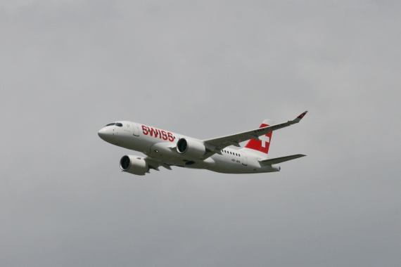 Bombardier CSeries CS100 HB-JBA Foto Nicolas Eschenbach Farnborough Airshow 2016 Foto Nicolas Eschenbach / Austrian WIngs Media Crew