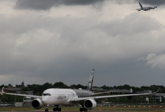 Airbus A380 A350 Farnborough Foto Nicolas Eschenbach