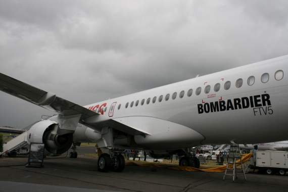 Bombardier CSeries CS100 C-GWXZ  Farnborough Airshow 2016 Foto Nicolas Eschenbach / Austrian WIngs Media Crew FTV5 Foto Nicolas Eschenbach