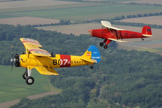 Boeing Stearman des AAM auf dem Weg zum Spitzerberg - Foto: David Wildberger