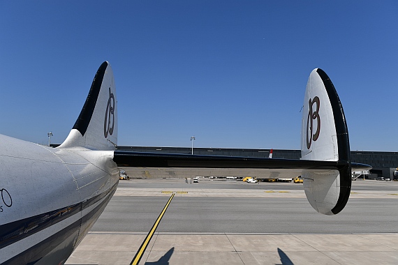 DSC_0382 HB-RSC Breitling Super Constellation Foto Huber Austrian Wings Media Crew Leitwerk