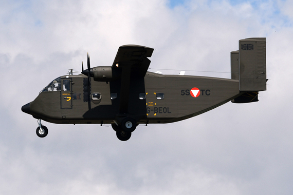 Short Skyvan aus Großbritannien in den Farben des Bundesheeres.