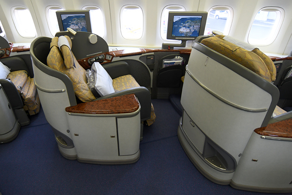 China Airlnes First Class im Bug des Jumbos