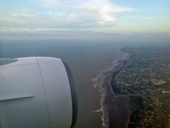 Anflug auf die Insel Taiwan