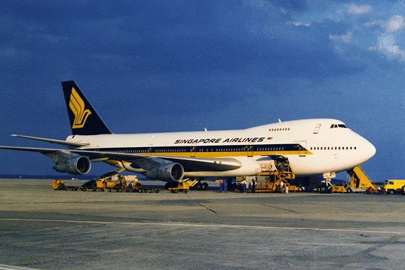 Boeing 747-212B der Singapore Airlines in den 1980er Jahren Wien - Foto: Martin Oswald