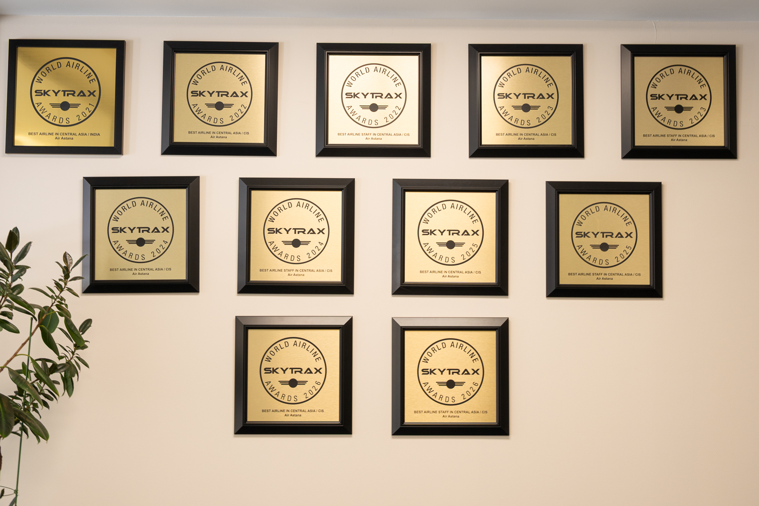 Air Astana Wall of SkyTrax Awards