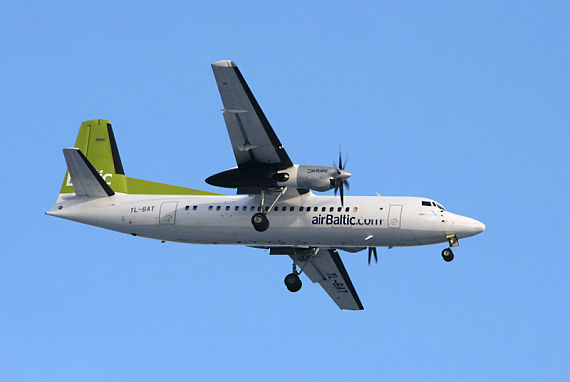 Geht in den Ruhestand: Fokker 50 von Air Baltic - Foto: Wikimedia Commons