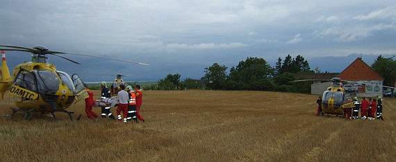 Notarzthubschraubereinsatz in Jois - Foto: ÖAMTC (Christophorus 9)