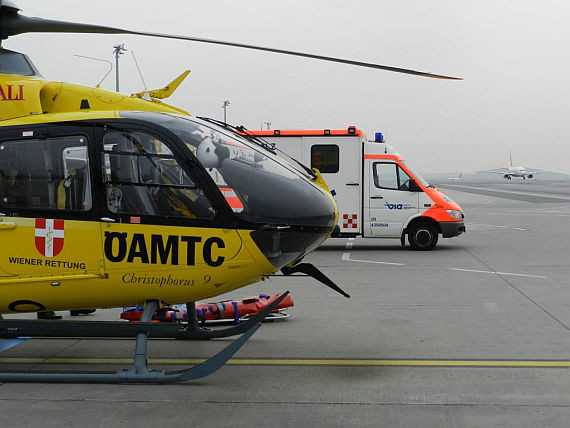 C9 Einsatz am Flughafen Wien-Schwechat - Foto: ÖAMTC (mit freundlicher Genehmigung durch Fr. Knerr, ÖAMTC)