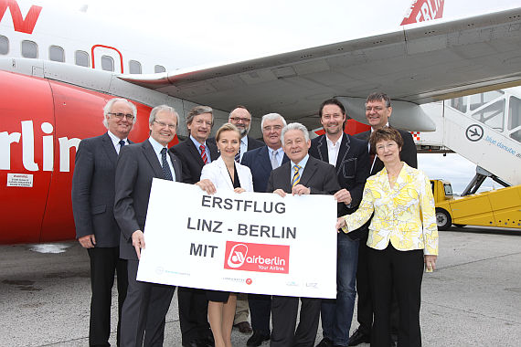 Air Berlin Erstflug zwischen Berlin und Linz - Foto: Air Berlin