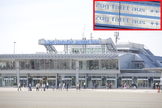 Flughafen Linz öffentlich nicht erreichbar