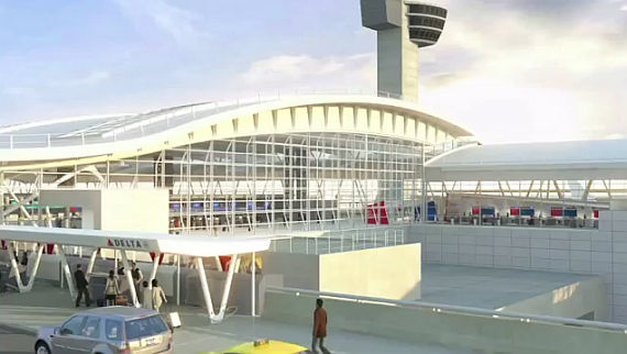2013 wird das neue Terminal 4 am Flughafen New York-JFK eröffnet - Grafik: Delta Airlines