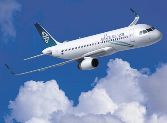 Ab 2012 wird Air New Zealand als erster Kunde A320 mit Sharklets übernehmen; unter Umständen werden diese Maschinen dann auch Handytelefonie und Internetzugang an Bord ermöglichen - Grafik: Airbus / Air New Zealand