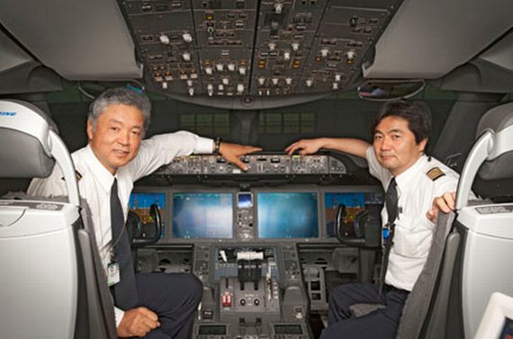 ANA Piloten im Full Flight Simulator für die Boeing 787 Dreamliner - Foto: Boeing