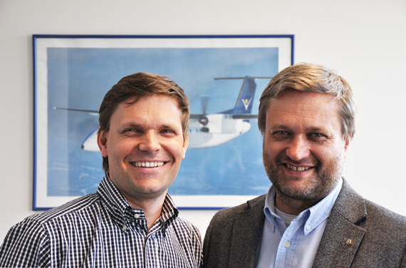 Andreas Geldner (rechts) wurde zum Geschäftsführer für Flugbetrieb und Technik ernannt - Foto: InterSky