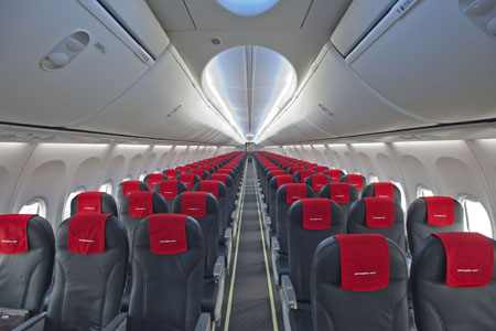 Erste 737 800 Mit Boeing Sky Interior Fur Norwegian