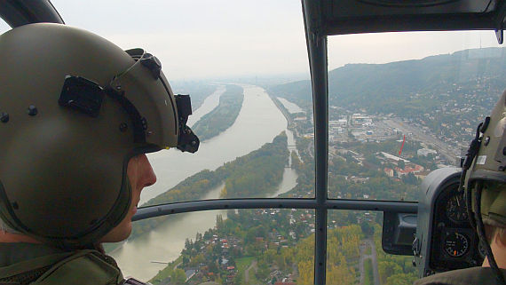 Blick auf der Alouette III Blick auf der Alouette III