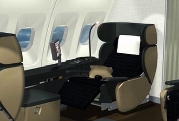 First Class Sitz im A340 von SWISS - Foto: SWISS