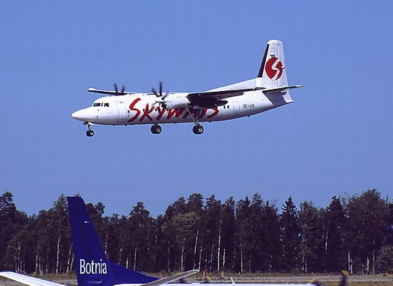 Fokker 50 der Skyways - Foto: K. von Wedelstädt