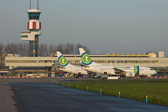 transavia.com am Flughafen Rotterdam The Hague - Foto: transavia.com