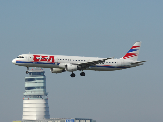 A321 von CSA im Landeanflug auf Wien - Foto: P. Radosta / Austrian Wings