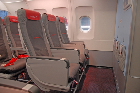 Recar Sitze in einer AUA Maschine - Foto: Austrian Wings Media Crew
