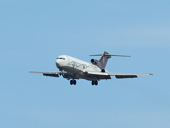 Eleganz pur: die Boeing 727 im Anflug auf die Piste 29 - Foto: P. Radosta / Austrian Wings