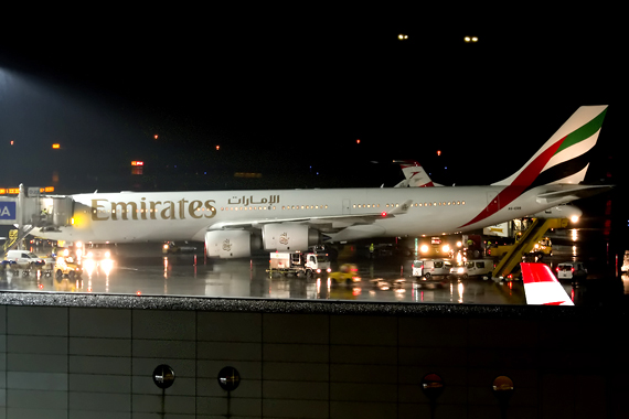 Der A340-500 von Emirates in Wien - Foto: R. Reiner / Austrian Wings
