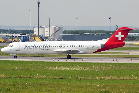 Fokker 100 der Helvetic - Foto: R. Reiner / Austrian Wings