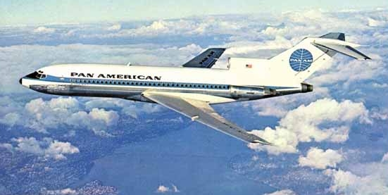 Boeing 727-21 (727-100) im Flug - Foto: Private Sammlung