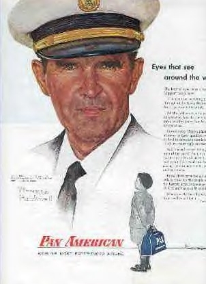 Die Uniformen des Personals erinnerten an jene der Kapitäne von Schiffen; Pan Am warb geschickt mit der Kompetenz ihrer Piloten - Foto: Private Sammlung Die Uniformen des Personals erinnerten an jene der Kapitäne von Schiffen; Pan Am warb geschickt mit der Kompetenz ihrer Piloten - Foto: Private Sammlung