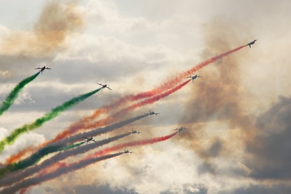 Eine der besten Kunstflugstaffeln der Welt: die Frecce Tricolori - Foto: Anton Wildberger